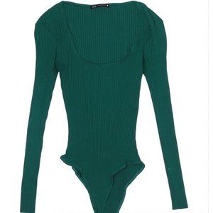 Fitted Teal Zara Bodysuit- Medium